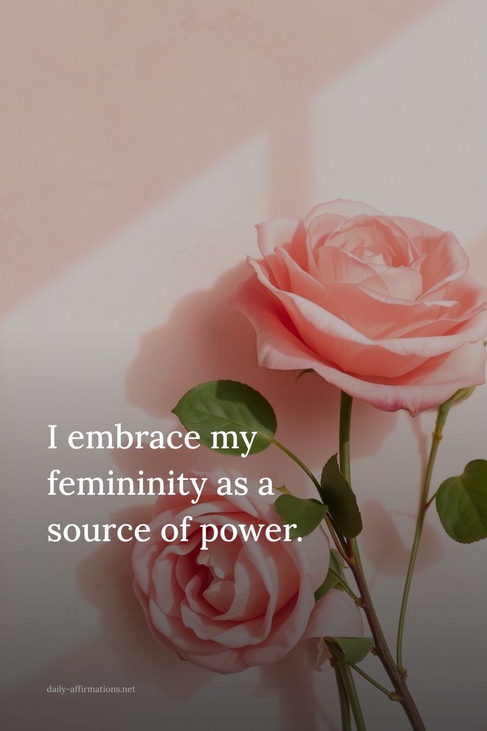 I embrace my femininity as a source of power.