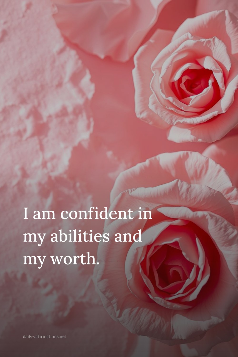 I am confident in my abilities and my worth.