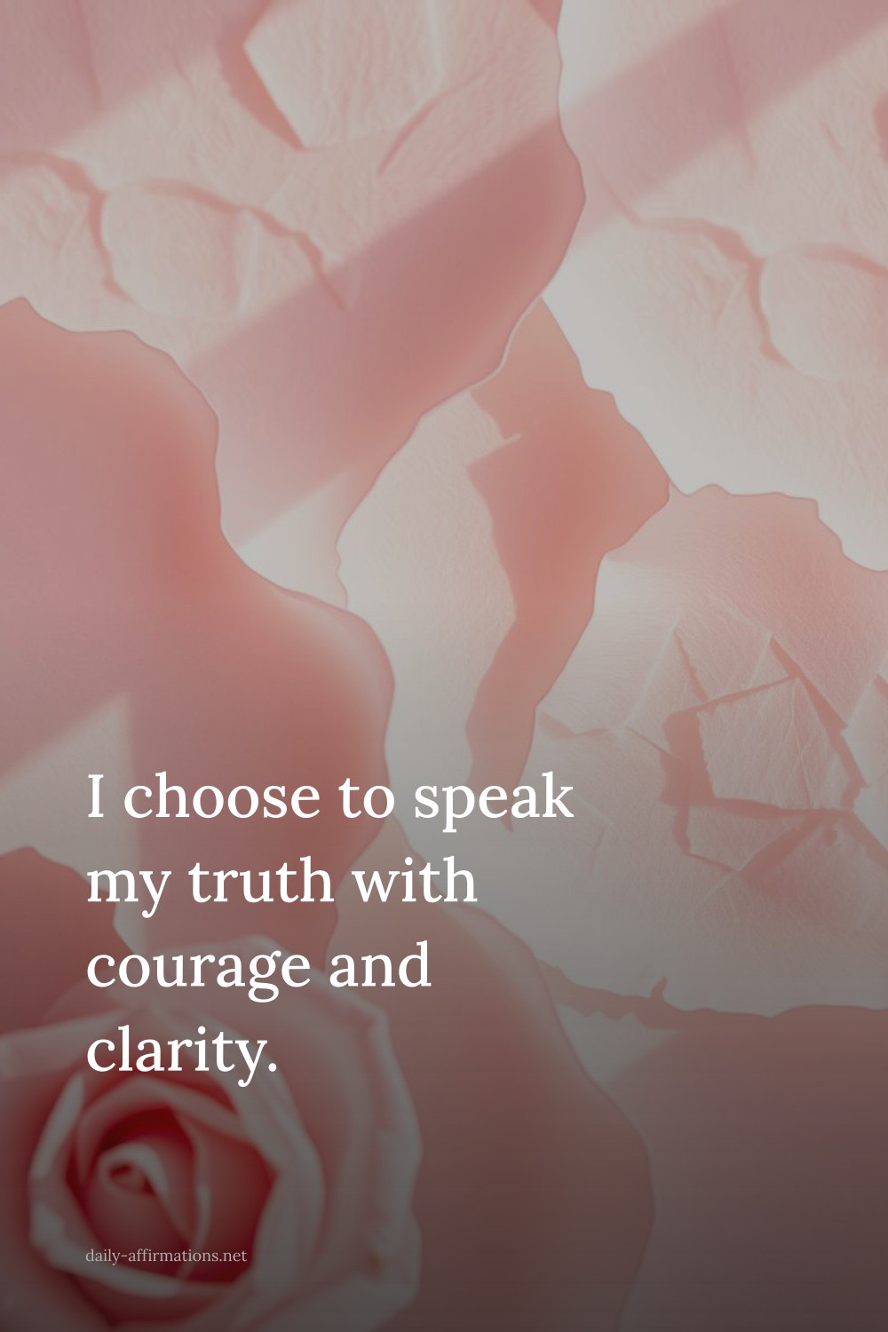 I choose to speak my truth with courage and clarity.