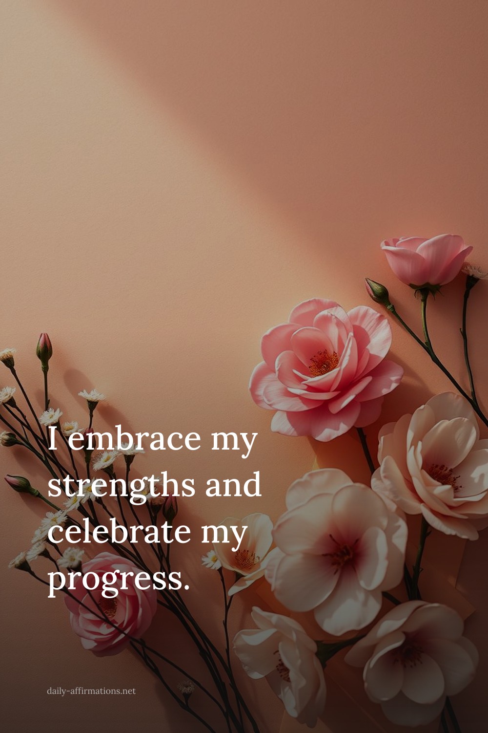 I embrace my strengths and celebrate my progress.