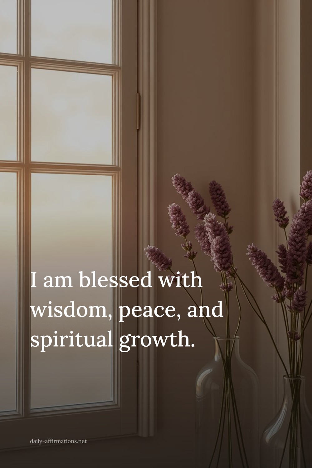 I am blessed with wisdom, peace, and spiritual growth.