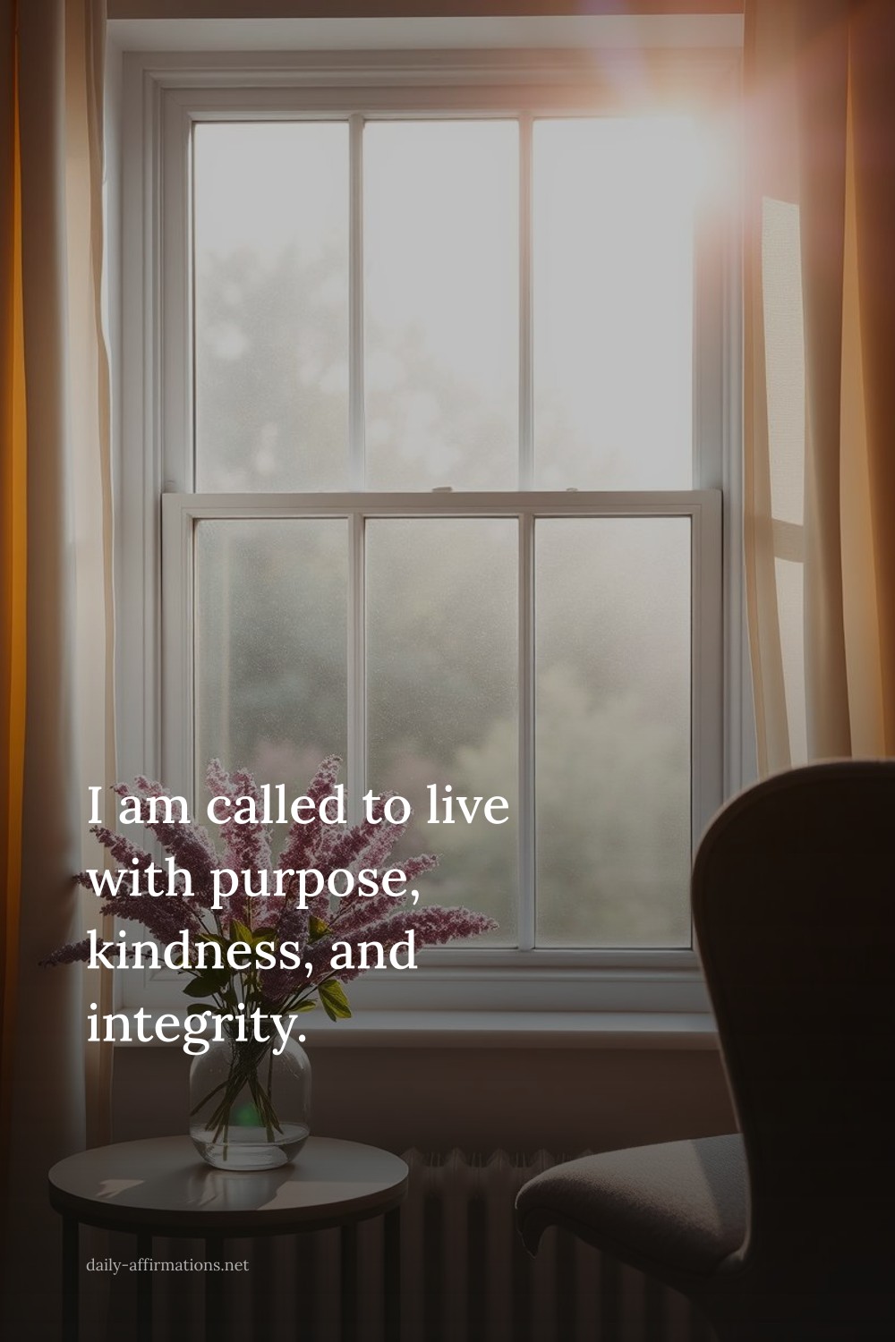 I am called to live with purpose, kindness, and integrity.