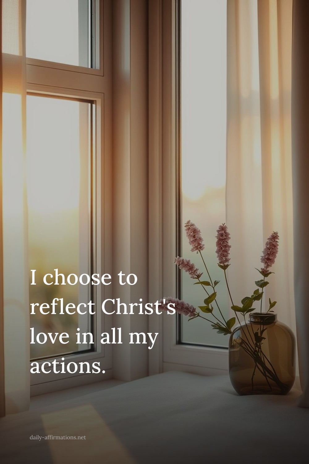 I choose to reflect Christ's love in all my actions.