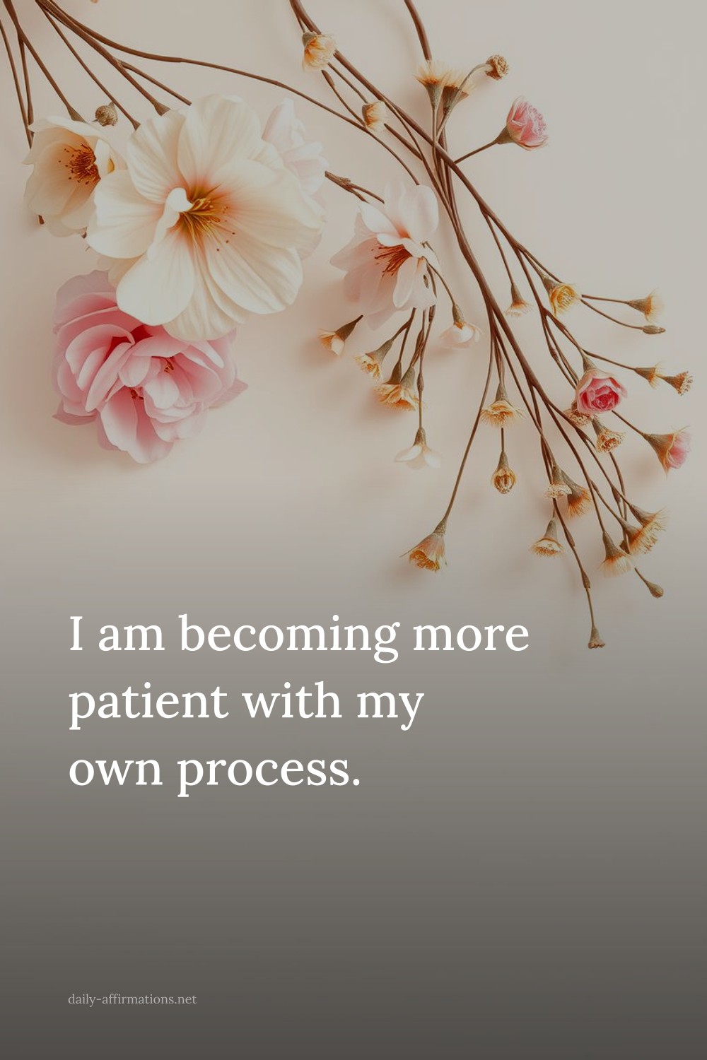 I am becoming more patient with my own process.