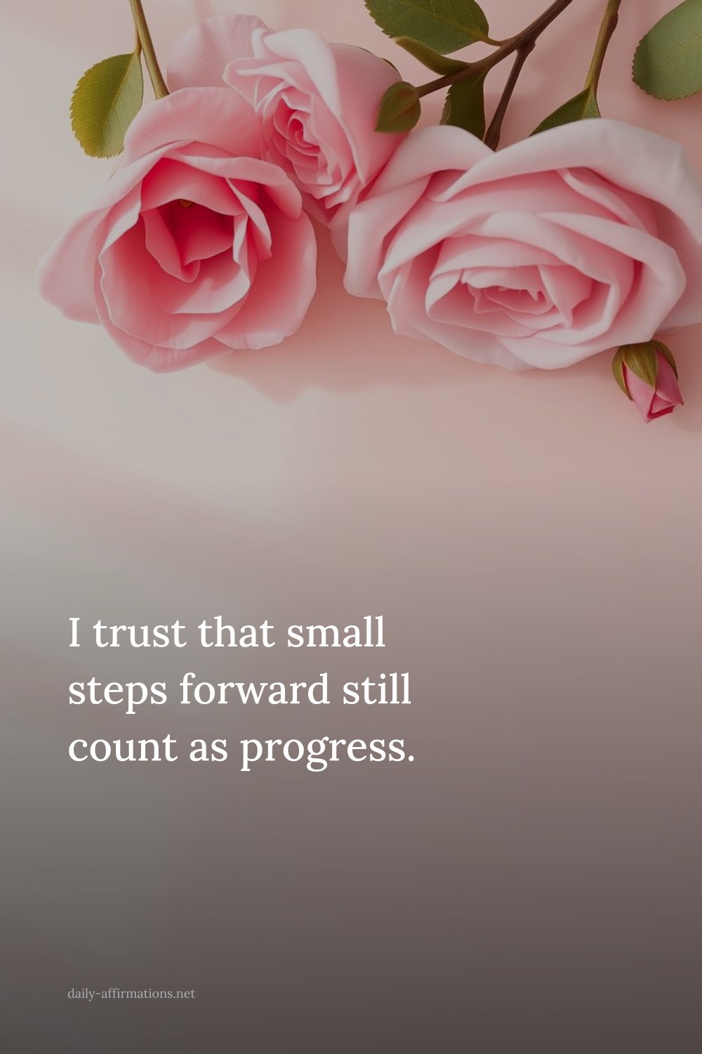 I trust that small steps forward still count as progress.