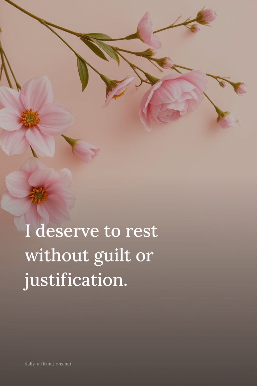 I deserve to rest without guilt or justification.
