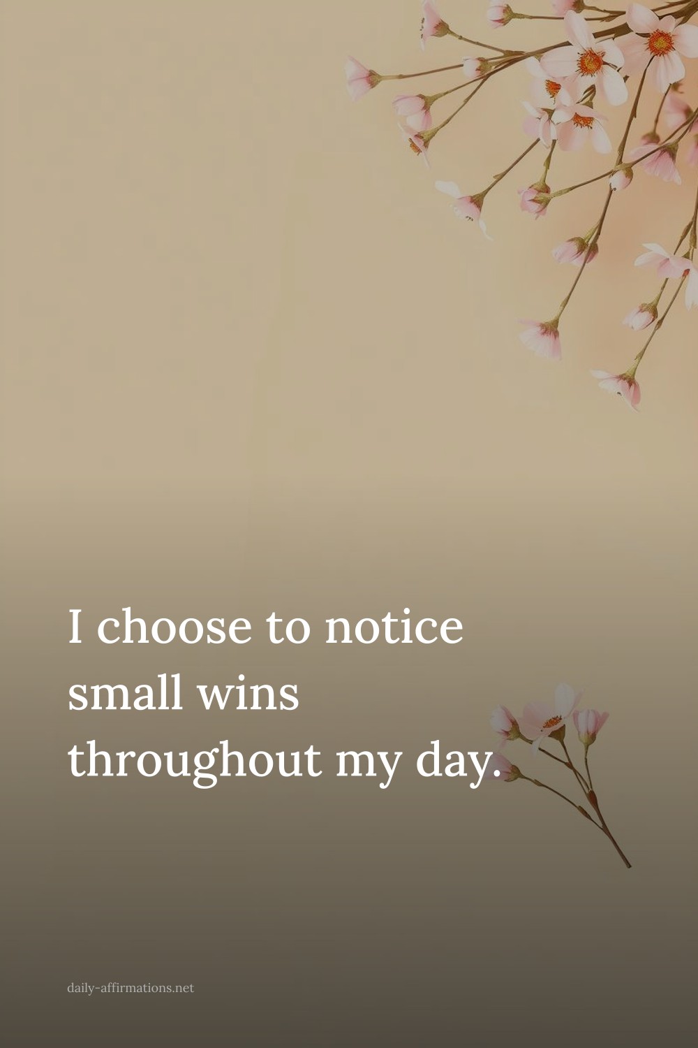 I choose to notice small wins throughout my day.