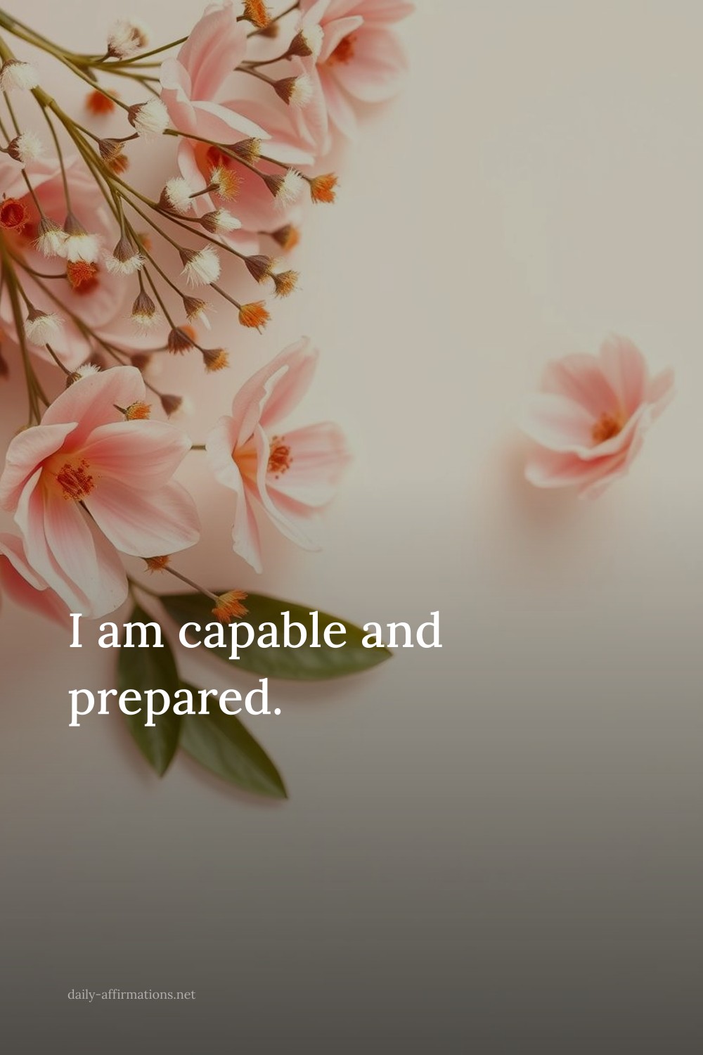 I am capable and prepared.