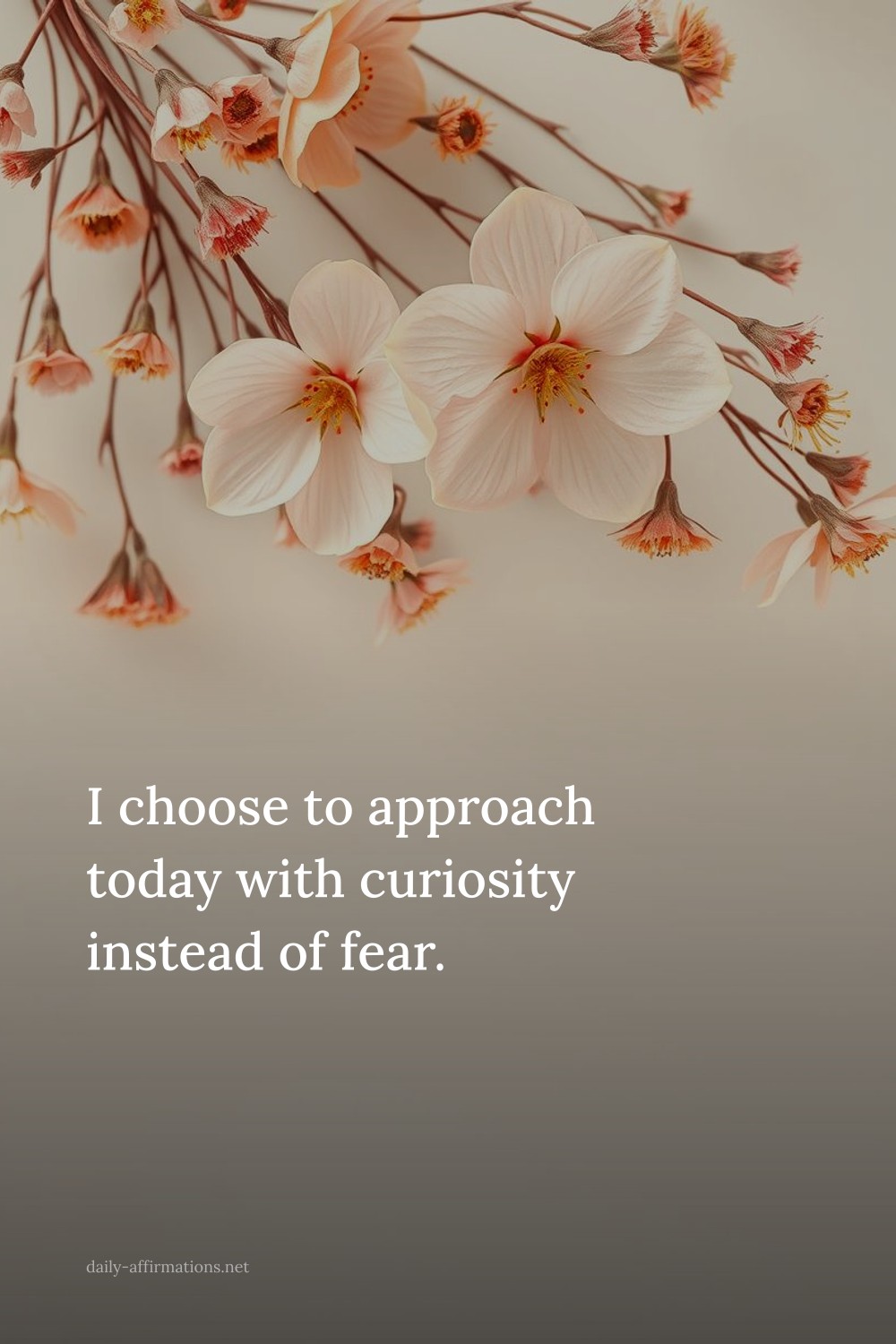 I choose to approach today with curiosity instead of fear.