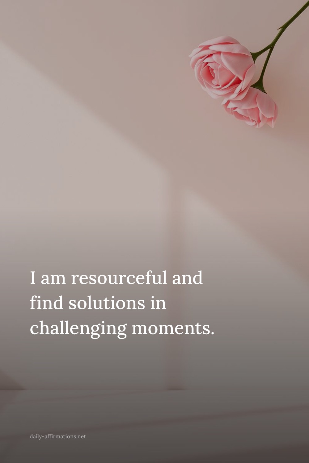 I am resourceful and find solutions in challenging moments.