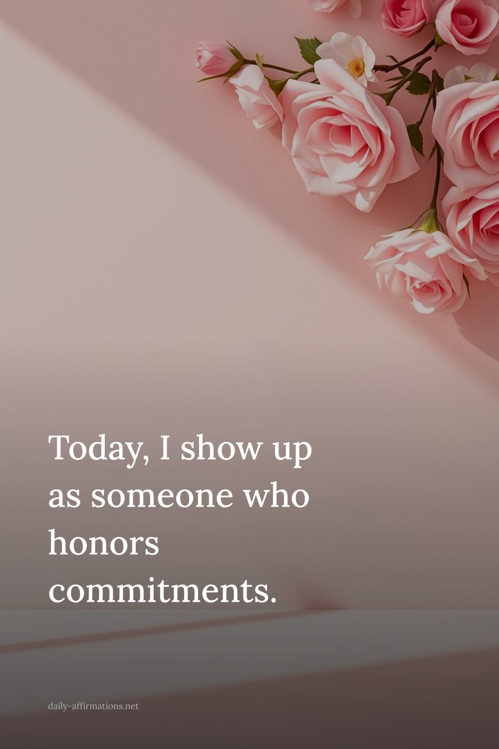 Today, I show up as someone who honors commitments.
