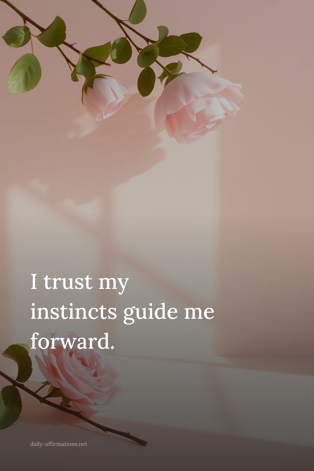 I trust my instincts guide me forward.