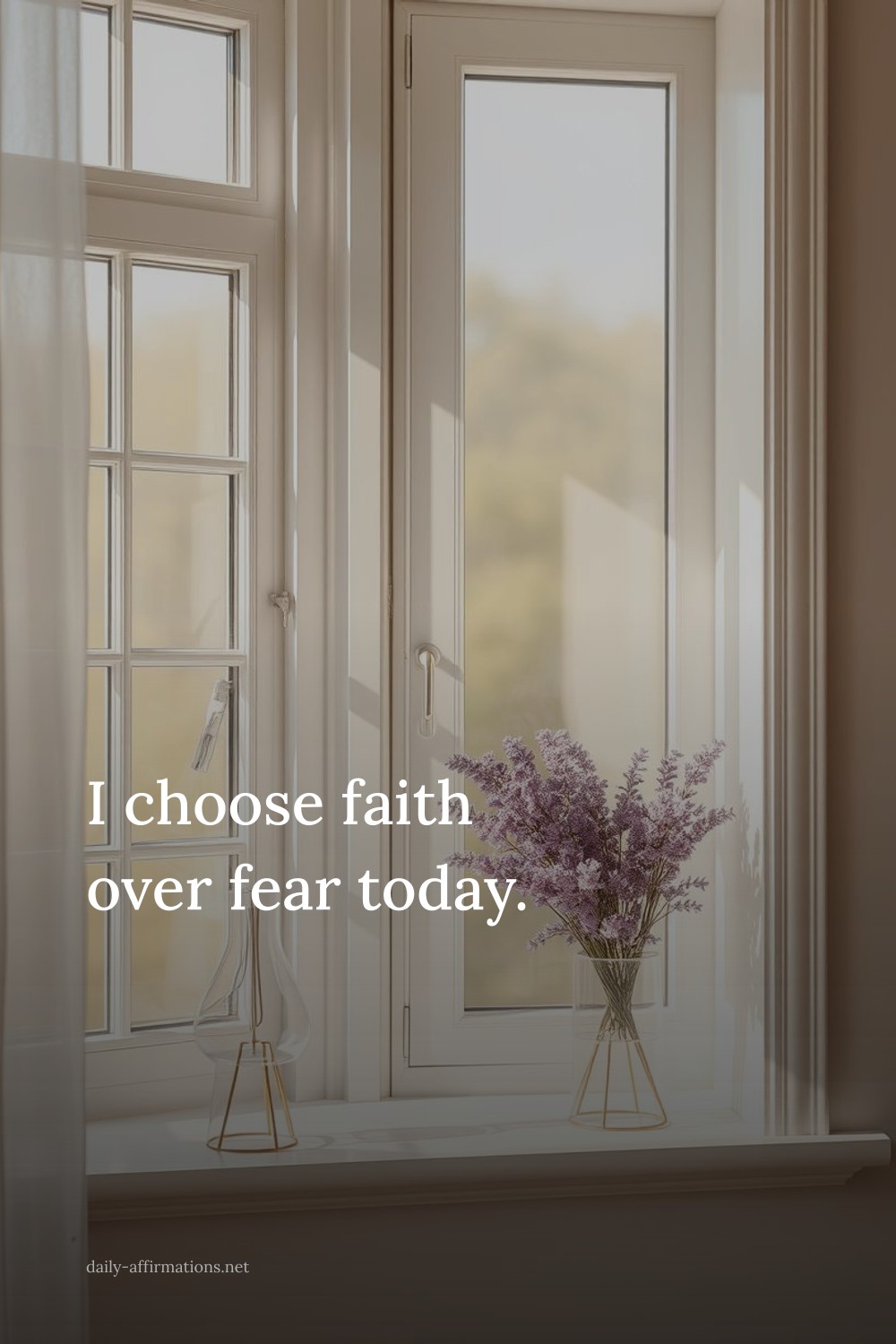 I choose faith over fear today.