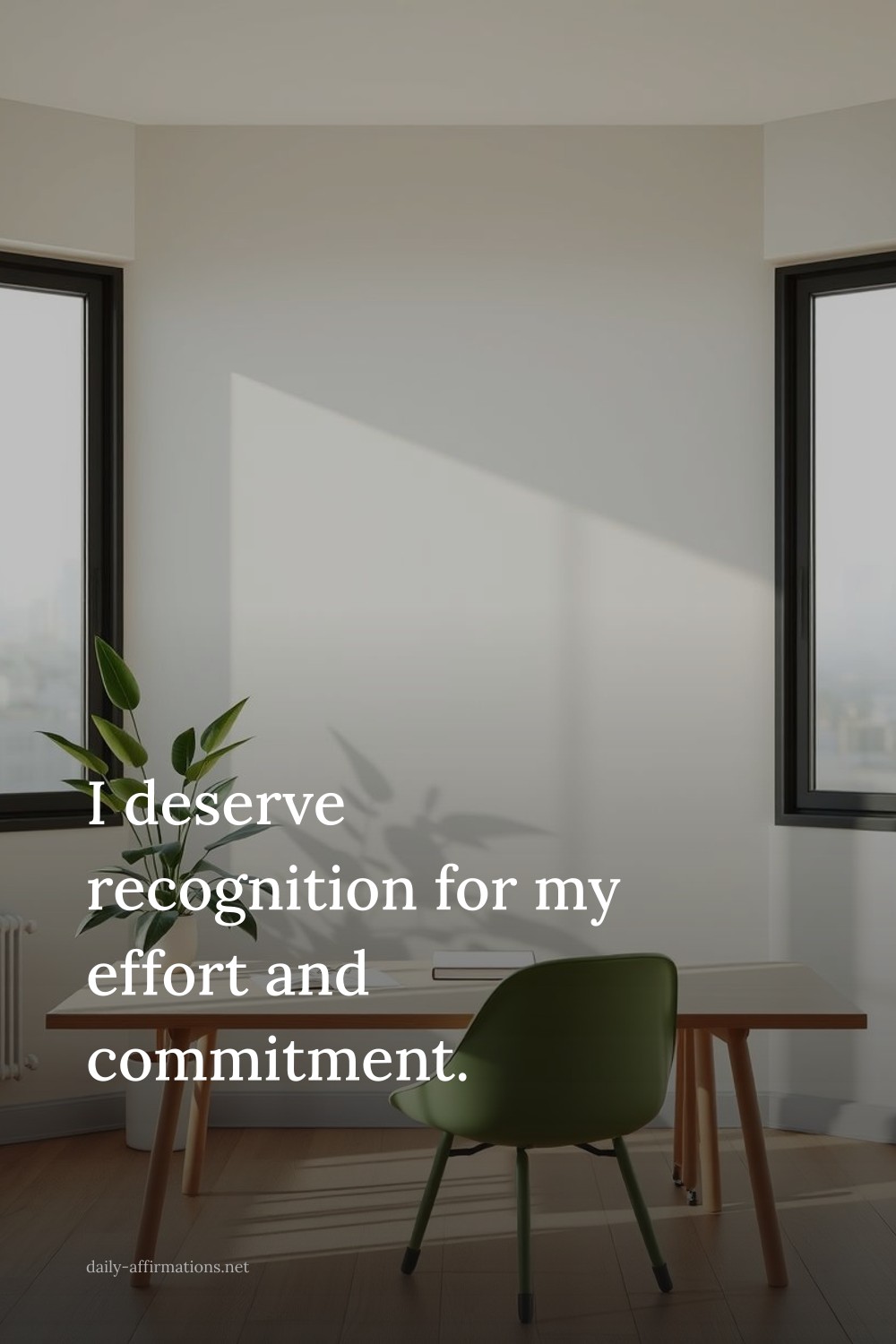 I deserve recognition for my effort and commitment.