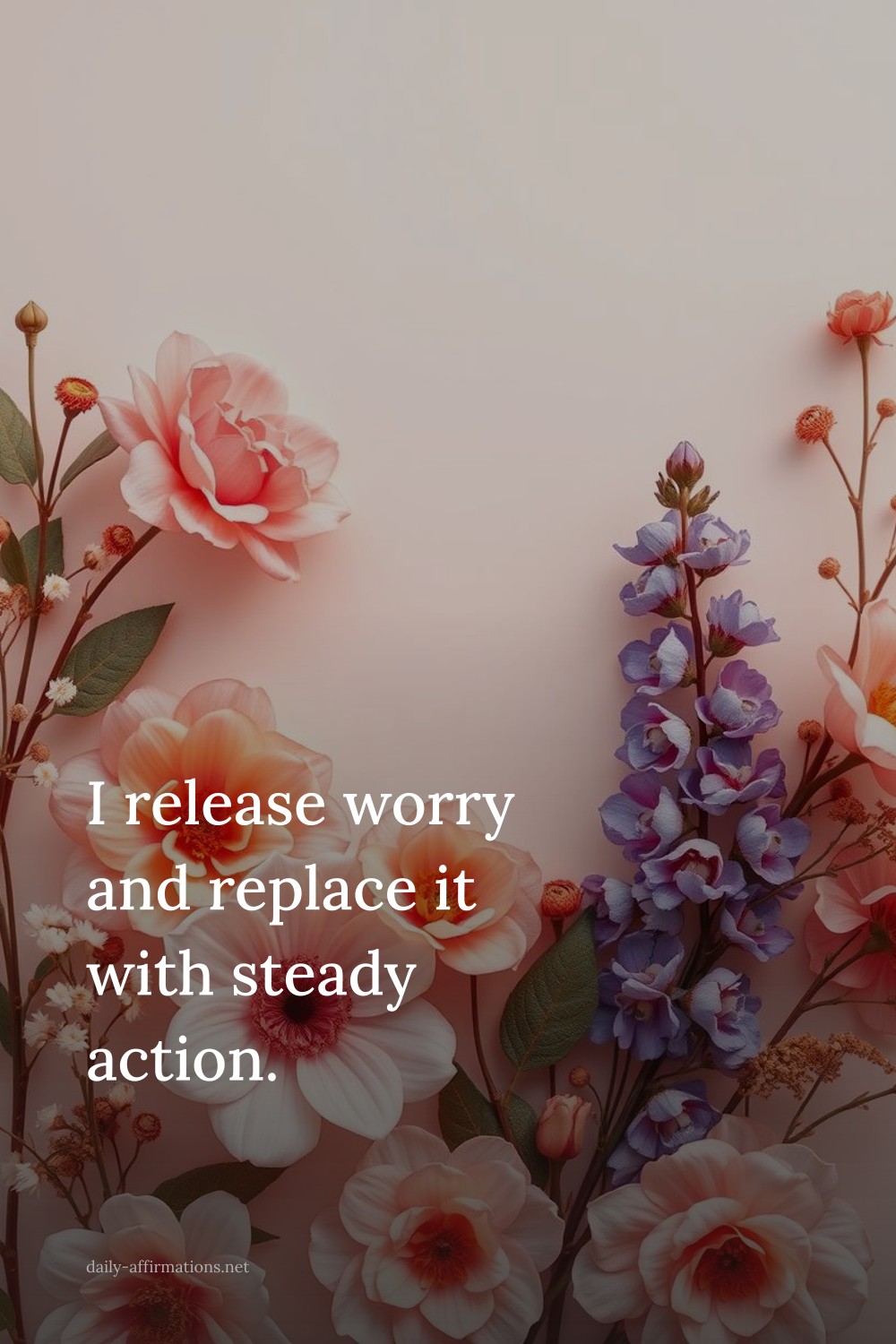 I release worry and replace it with steady action.