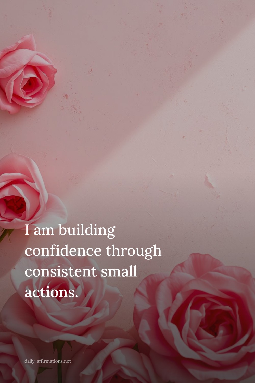 I am building confidence through consistent small actions.