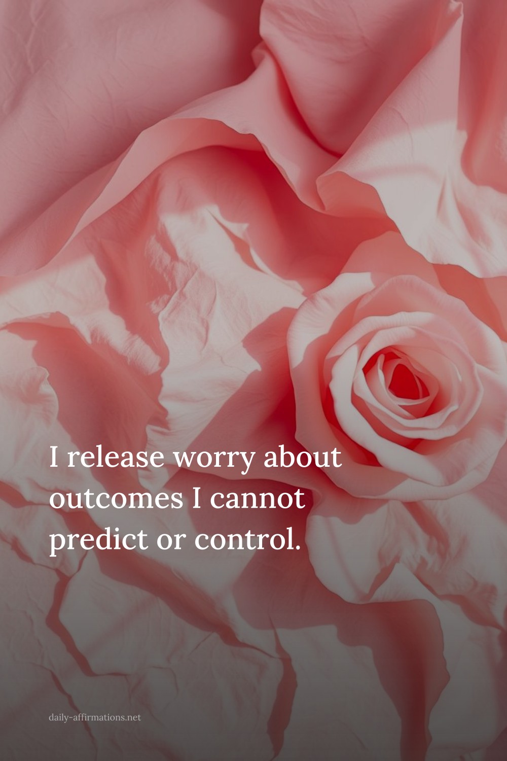 I release worry about outcomes I cannot predict or control.