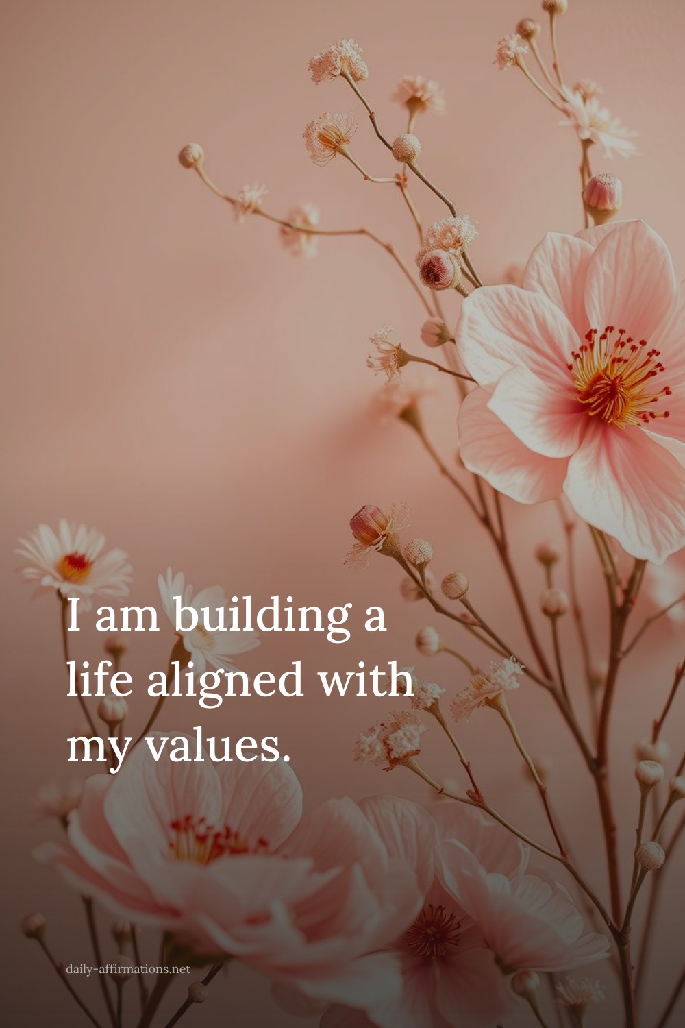 I am building a life aligned with my values.