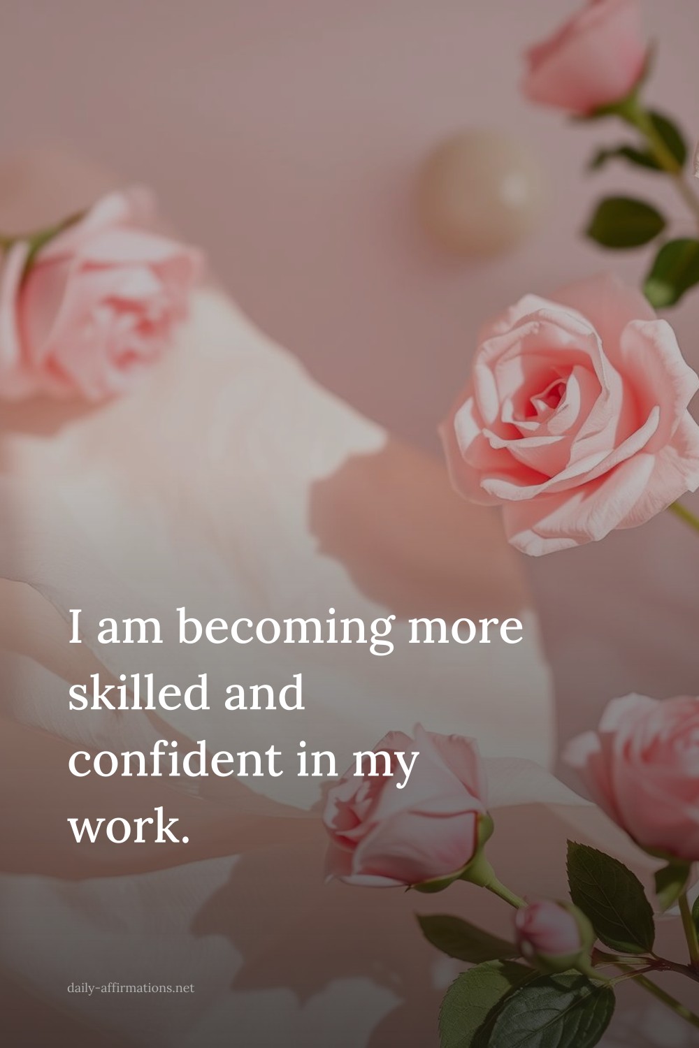 I am becoming more skilled and confident in my work.