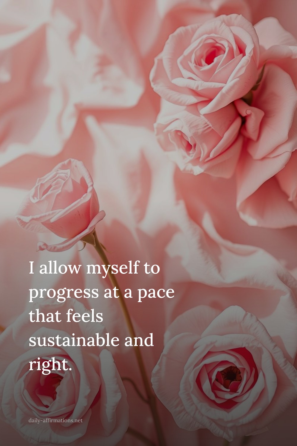 I allow myself to progress at a pace that feels sustainable and right.