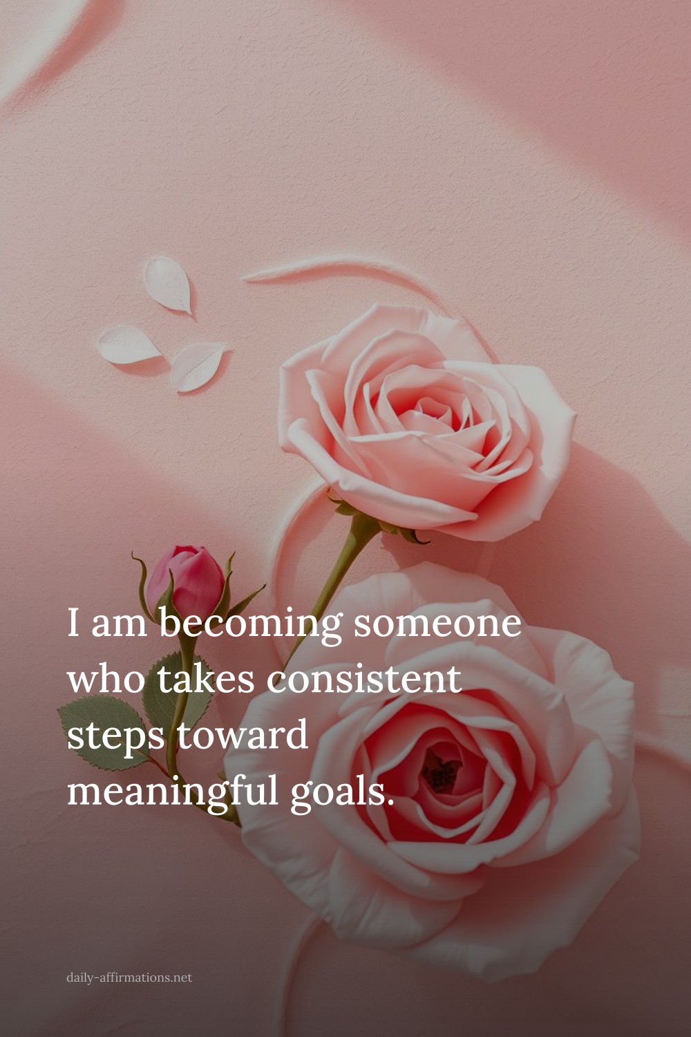 I am becoming someone who takes consistent steps toward meaningful goals.