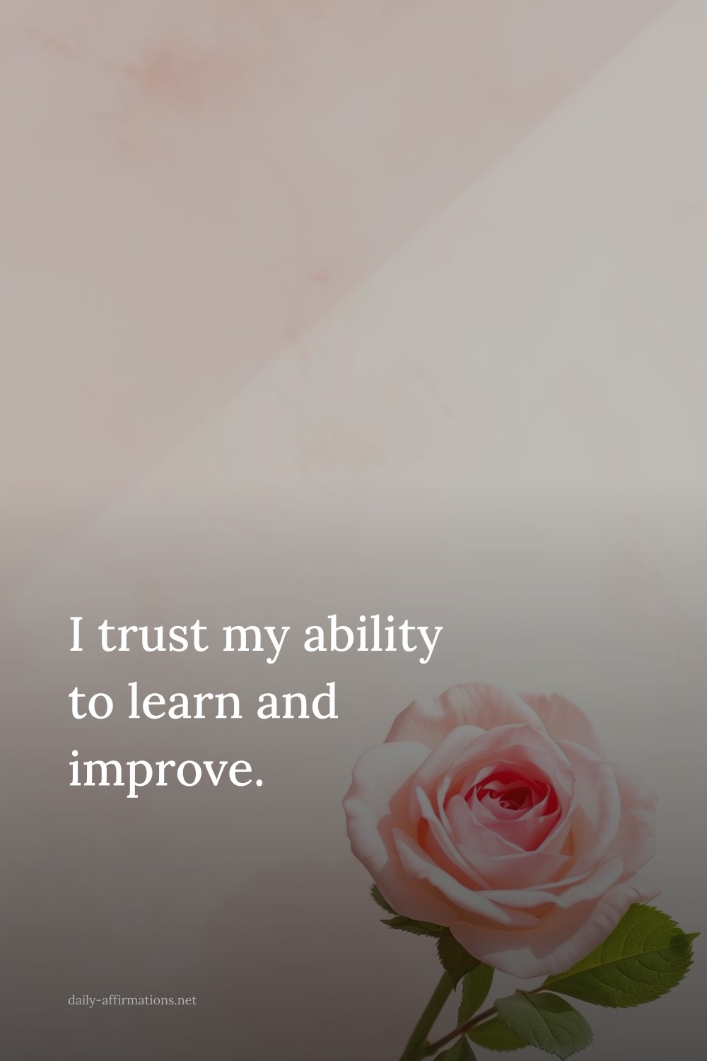 I trust my ability to learn and improve.