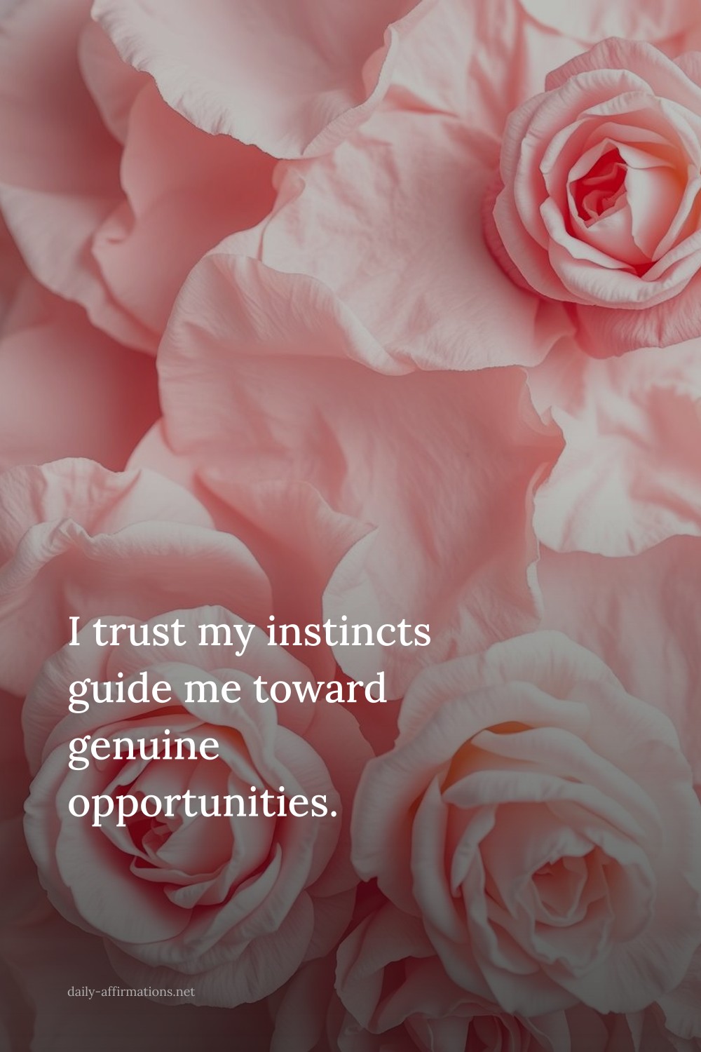 I trust my instincts guide me toward genuine opportunities.