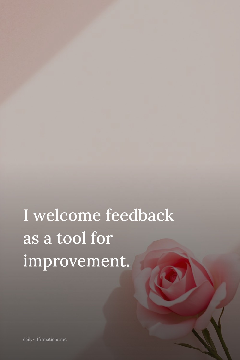 I welcome feedback as a tool for improvement.