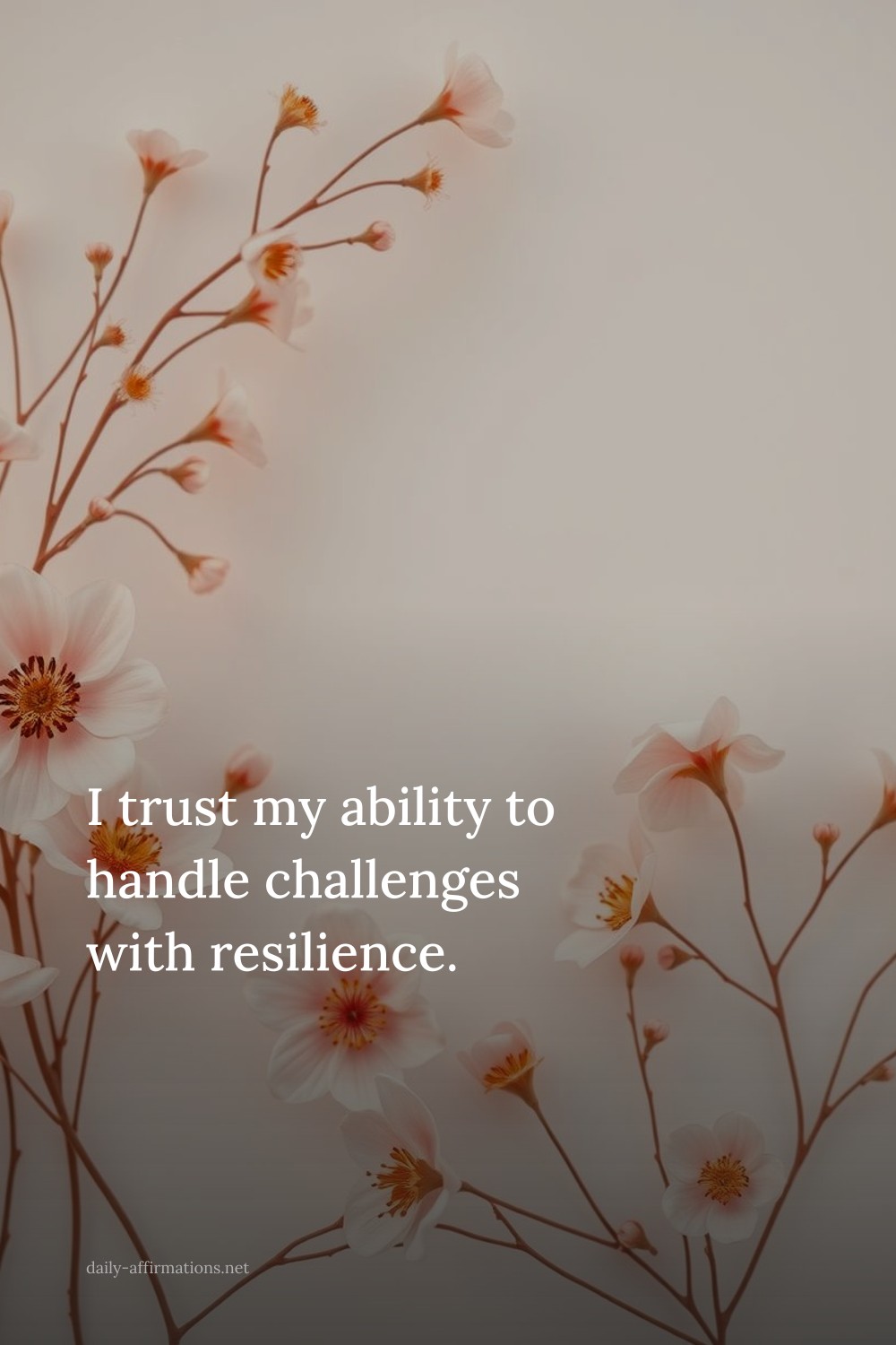 I trust my ability to handle challenges with resilience.