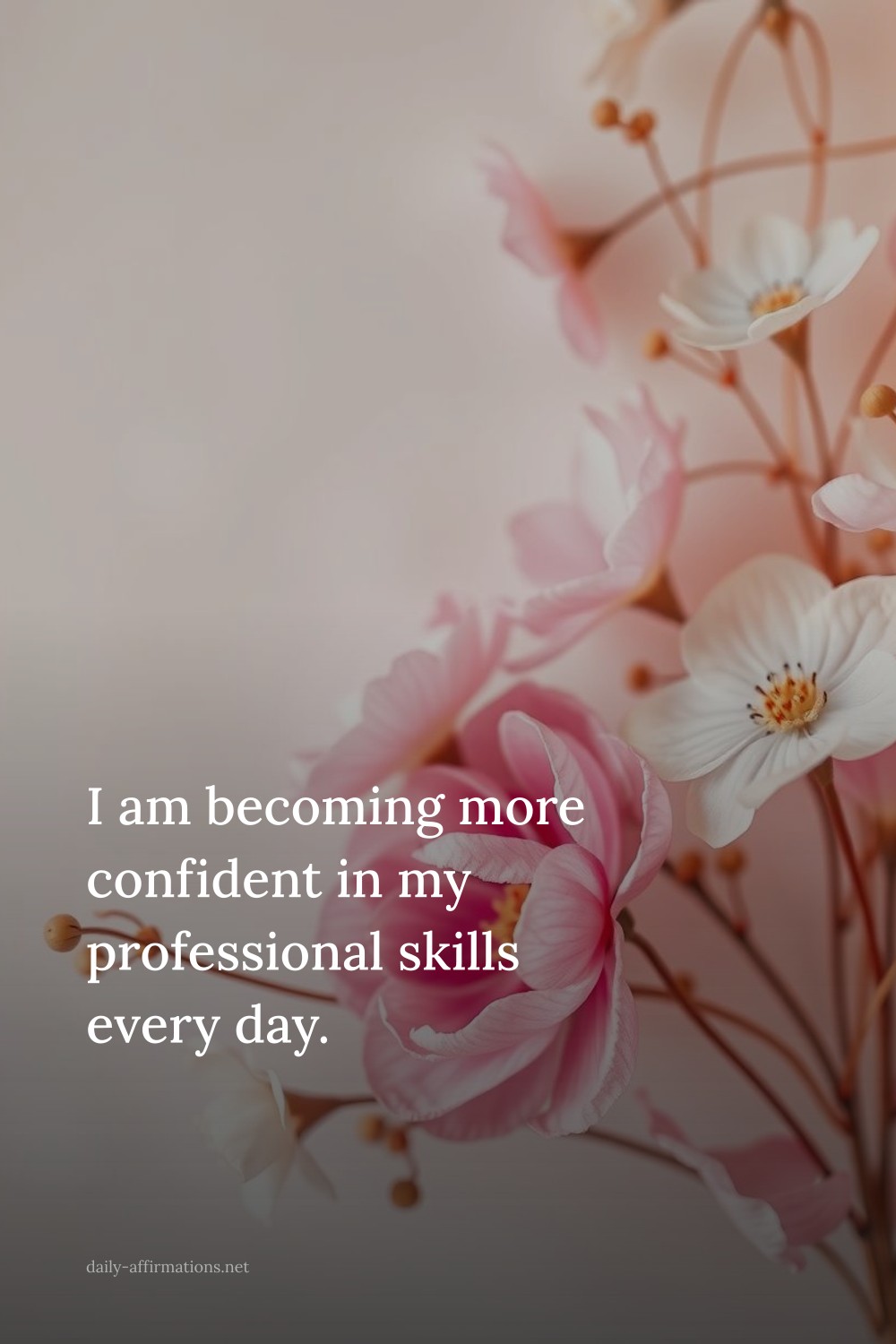 I am becoming more confident in my professional skills every day.