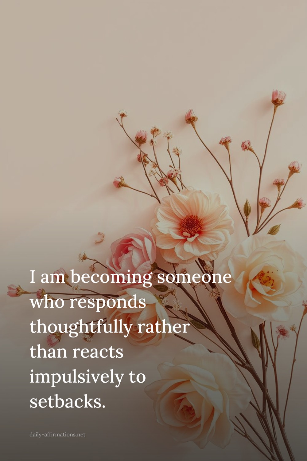 I am becoming someone who responds thoughtfully rather than reacts impulsively to setbacks.