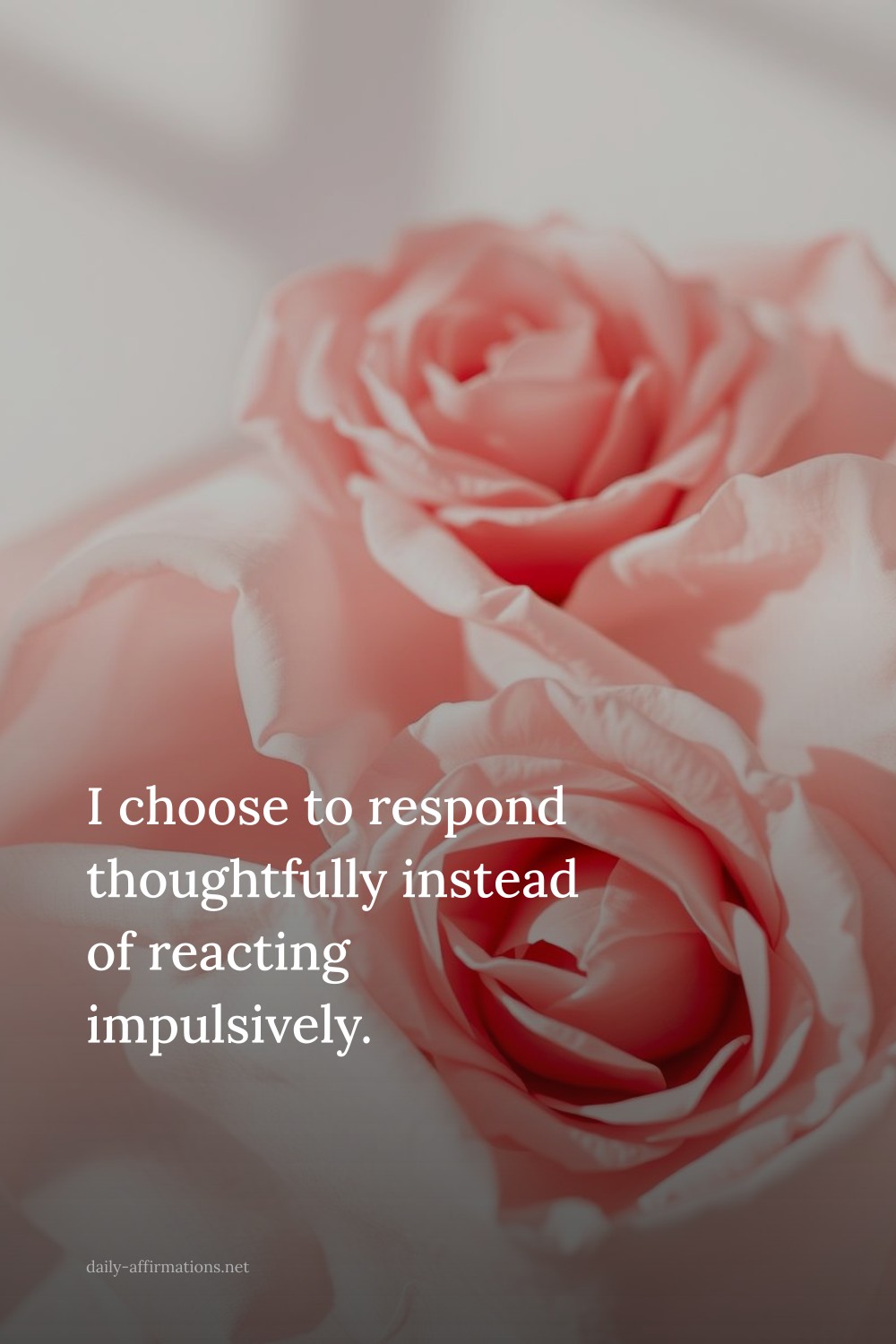 I choose to respond thoughtfully instead of reacting impulsively.