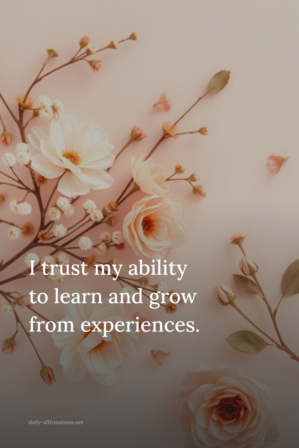 I trust my ability to learn and grow from experiences.