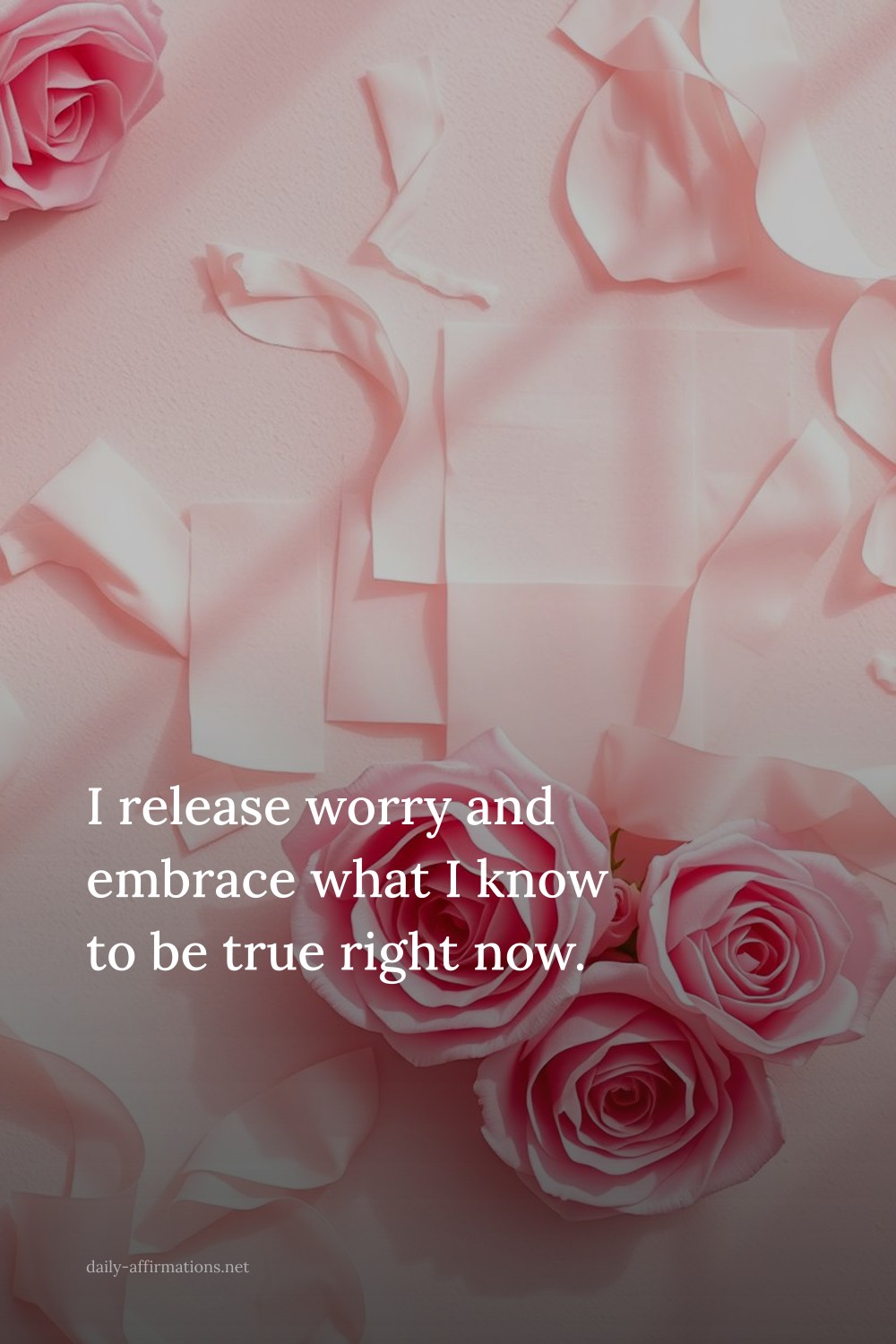 I release worry and embrace what I know to be true right now.