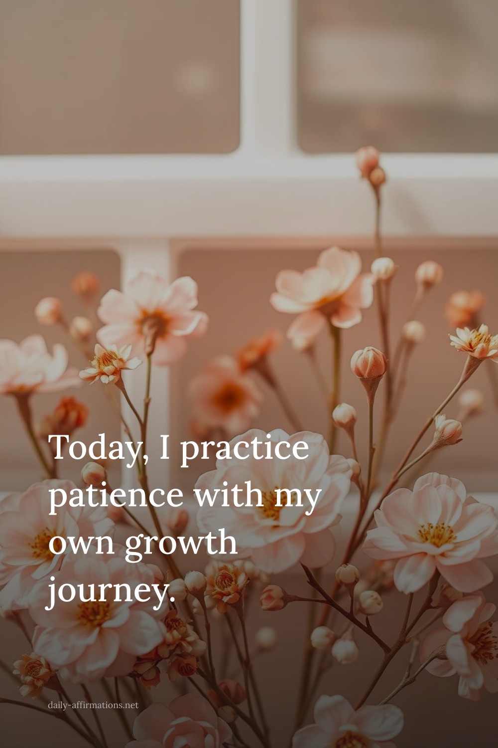 Today, I practice patience with my own growth journey.