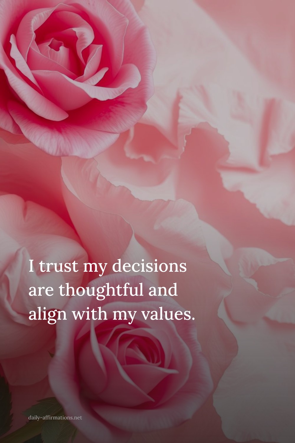 I trust my decisions are thoughtful and align with my values.