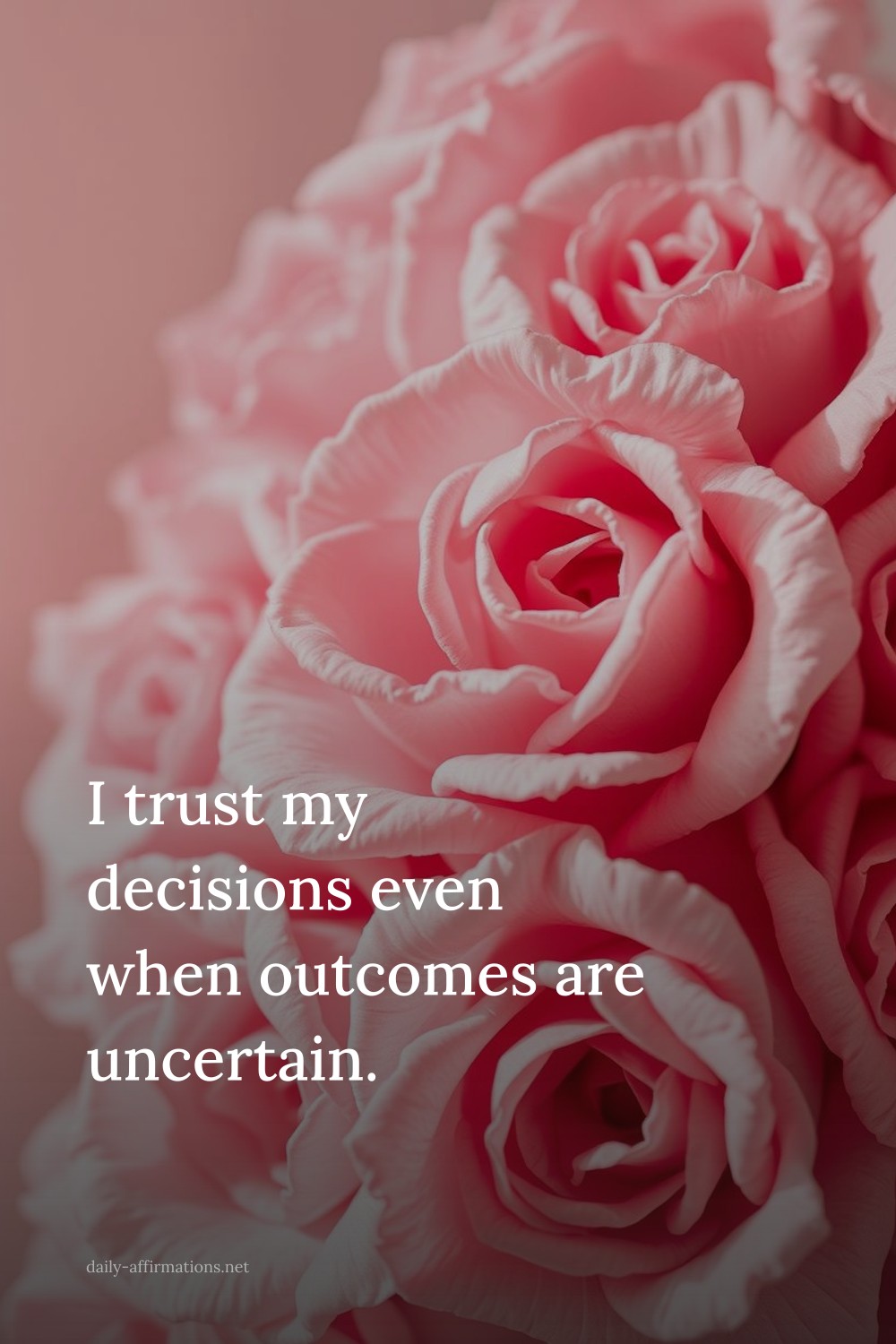 I trust my decisions even when outcomes are uncertain.