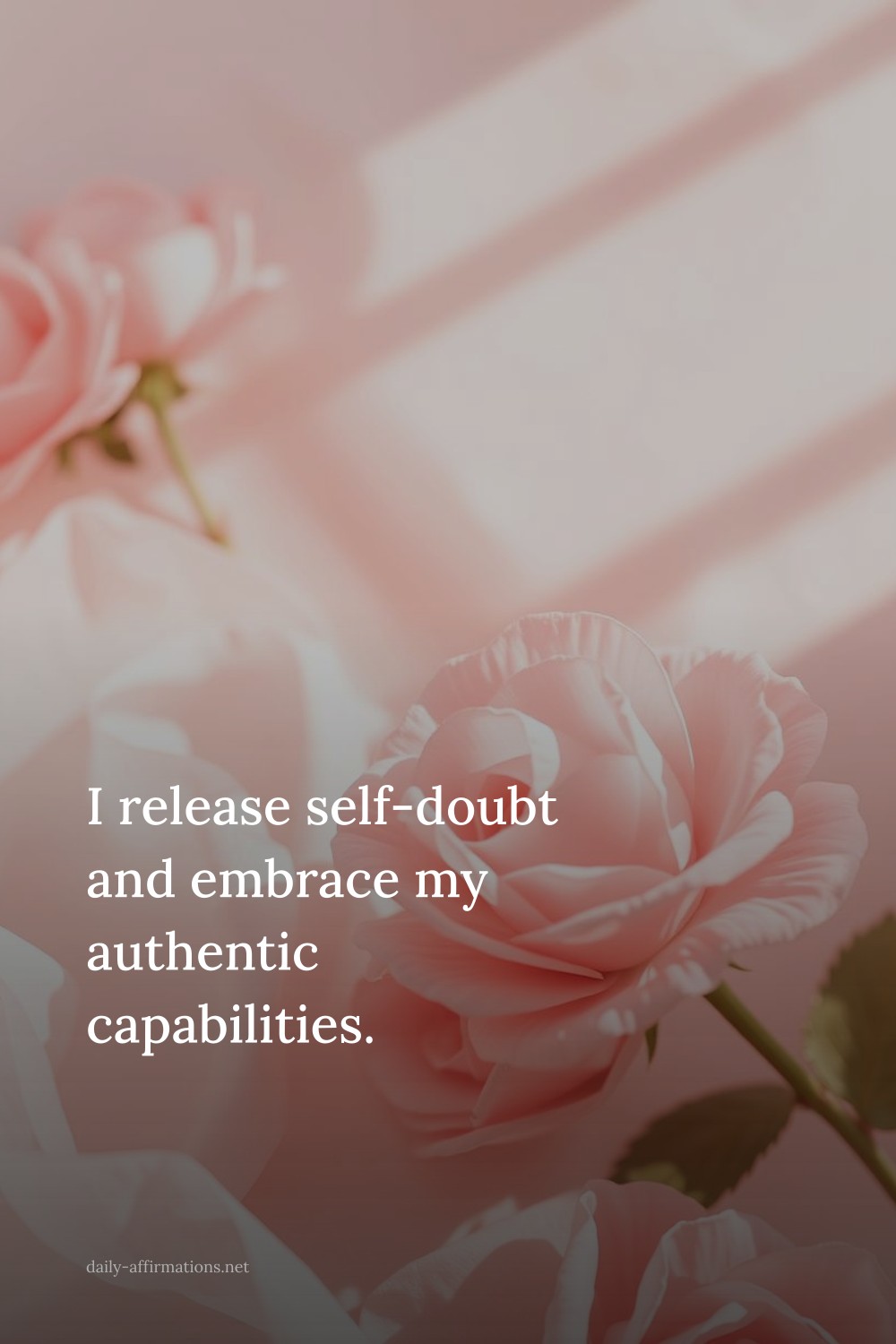 I release self-doubt and embrace my authentic capabilities.