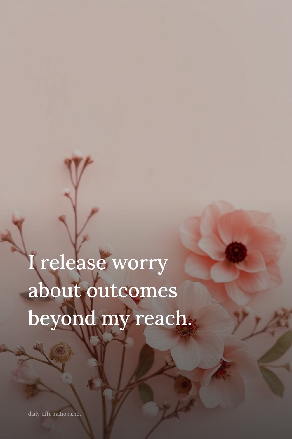 I release worry about outcomes beyond my reach.