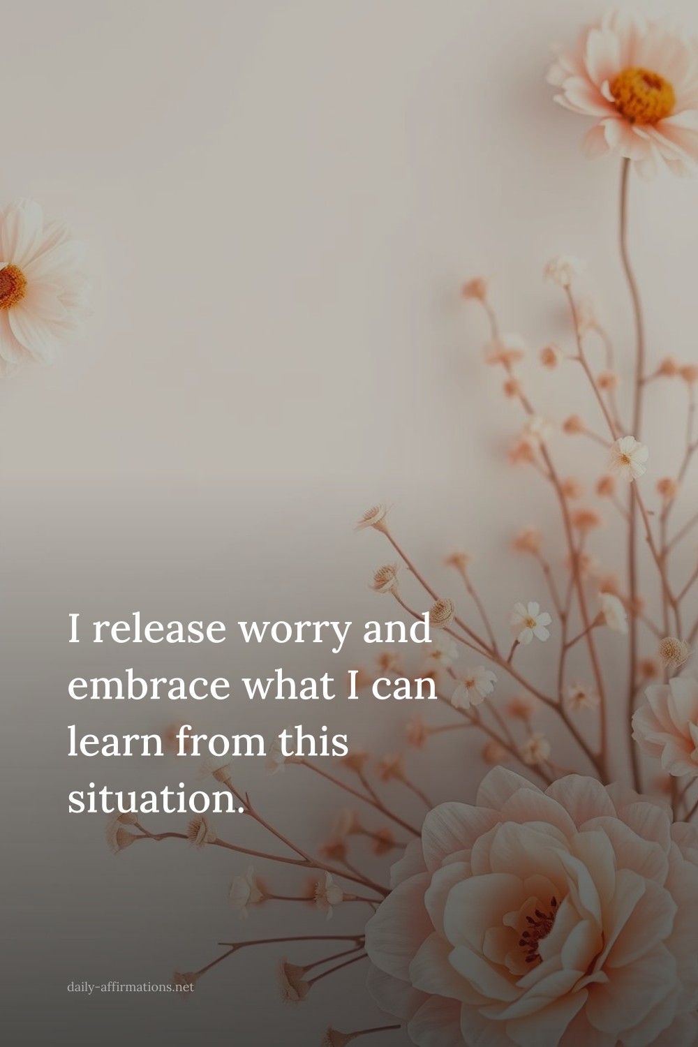 I release worry and embrace what I can learn from this situation.