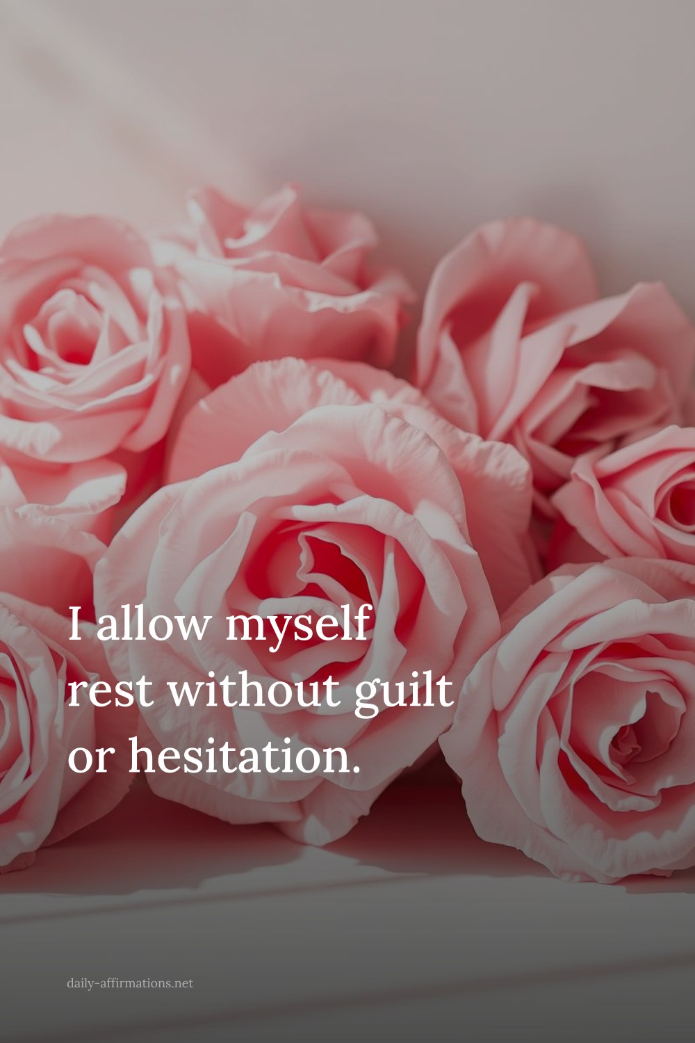 I allow myself rest without guilt or hesitation.