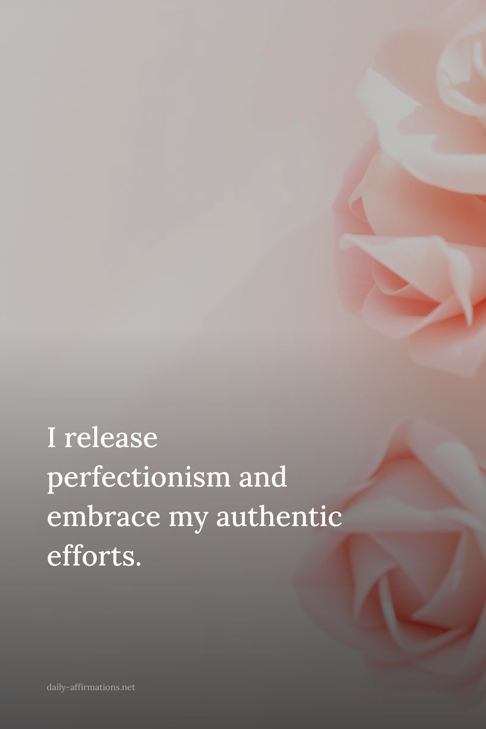 I release perfectionism and embrace my authentic efforts.