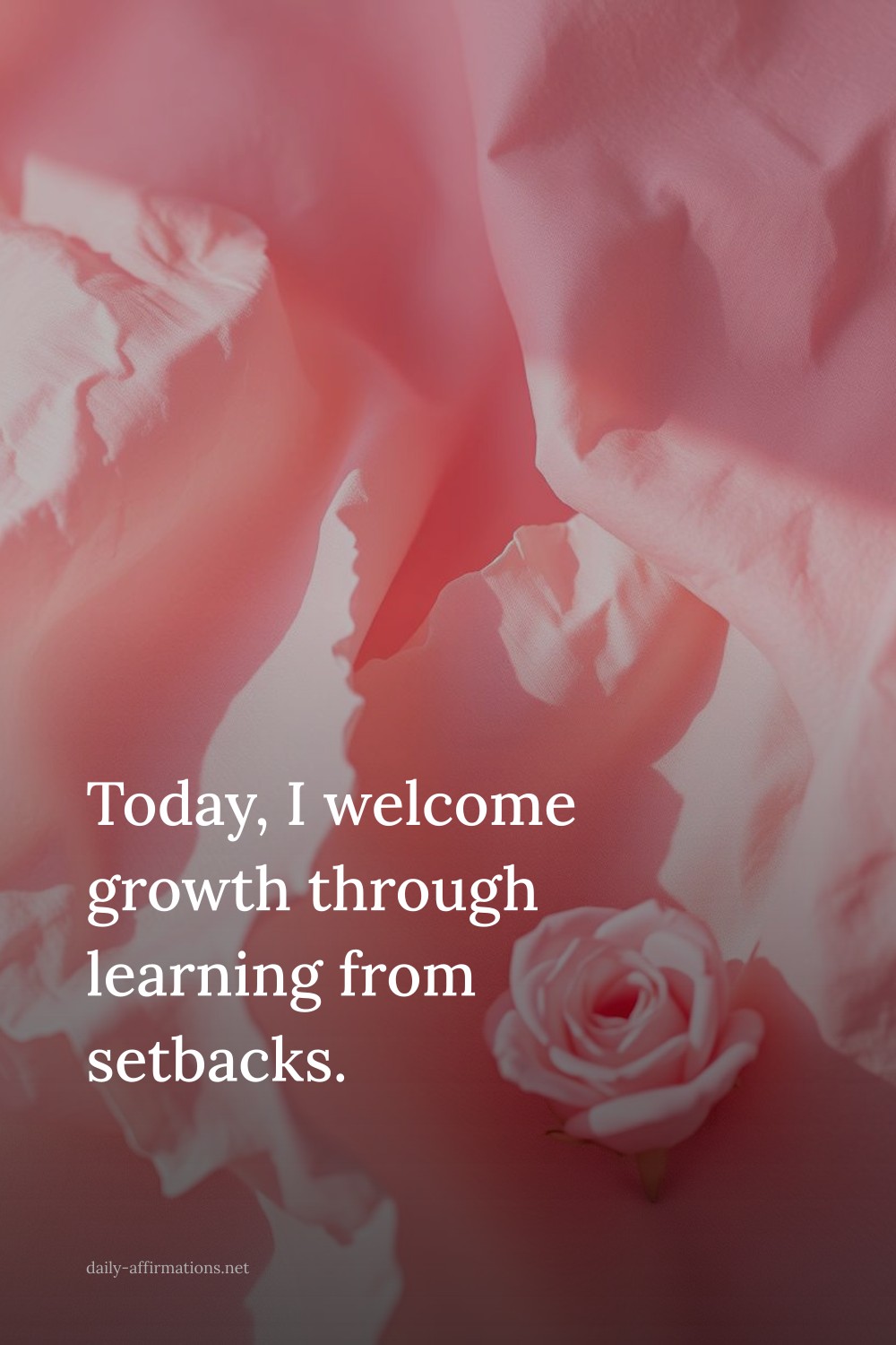 Today, I welcome growth through learning from setbacks.