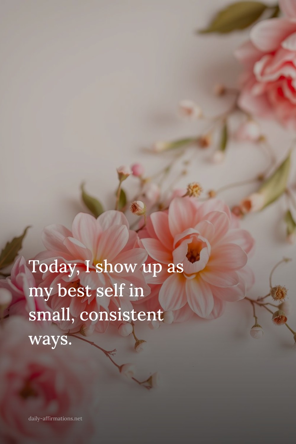 Today, I show up as my best self in small, consistent ways.