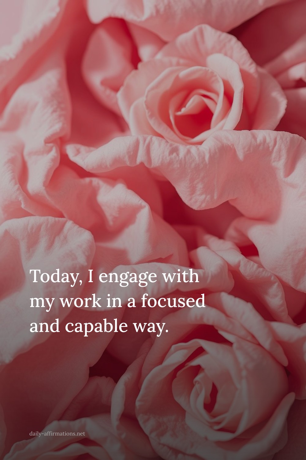 Today, I engage with my work in a focused and capable way.