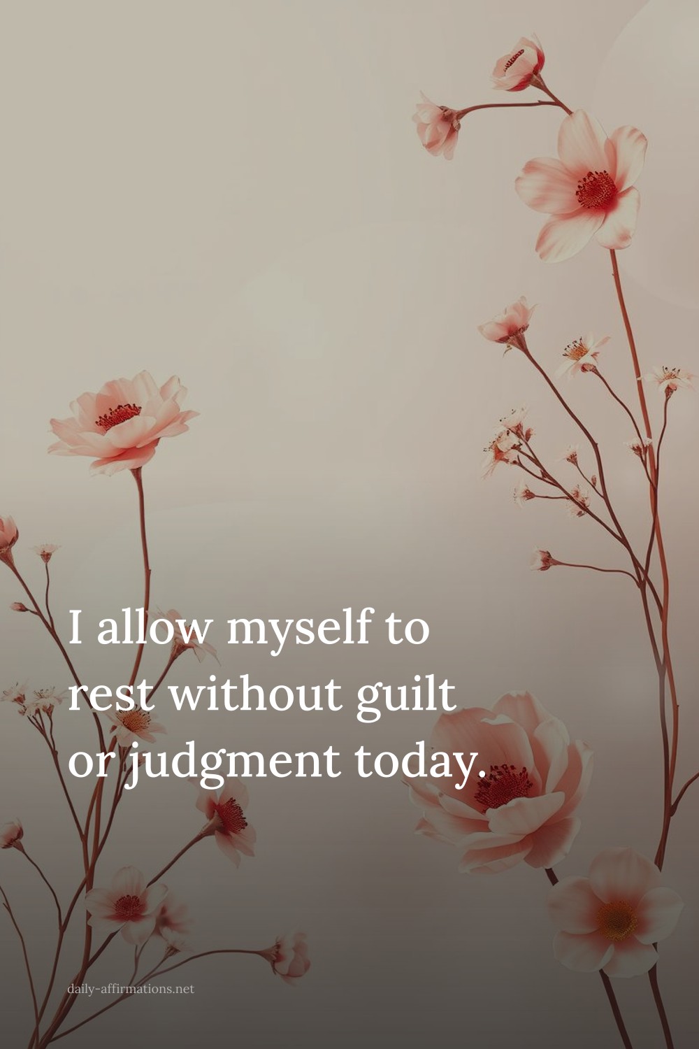 I allow myself to rest without guilt or judgment today.