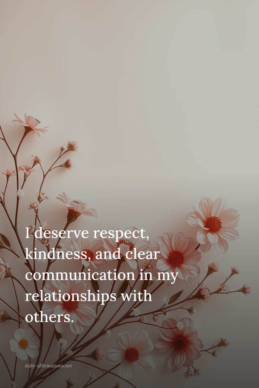 I deserve respect, kindness, and clear communication in my relationships with others.