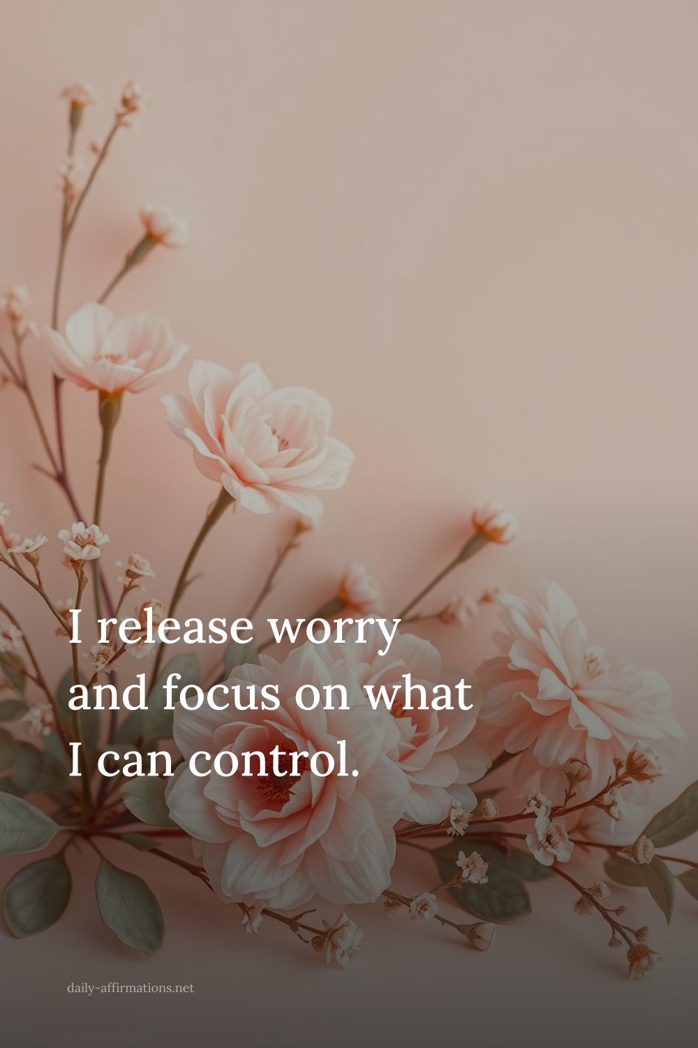 I release worry and focus on what I can control.