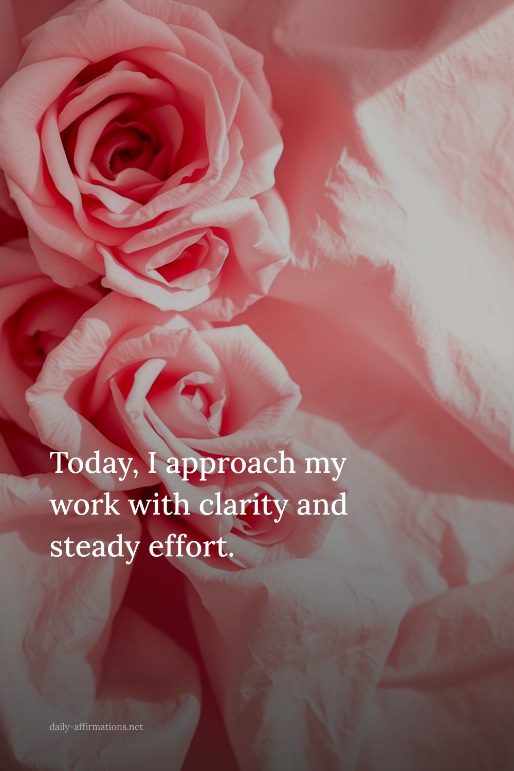 Today, I approach my work with clarity and steady effort.