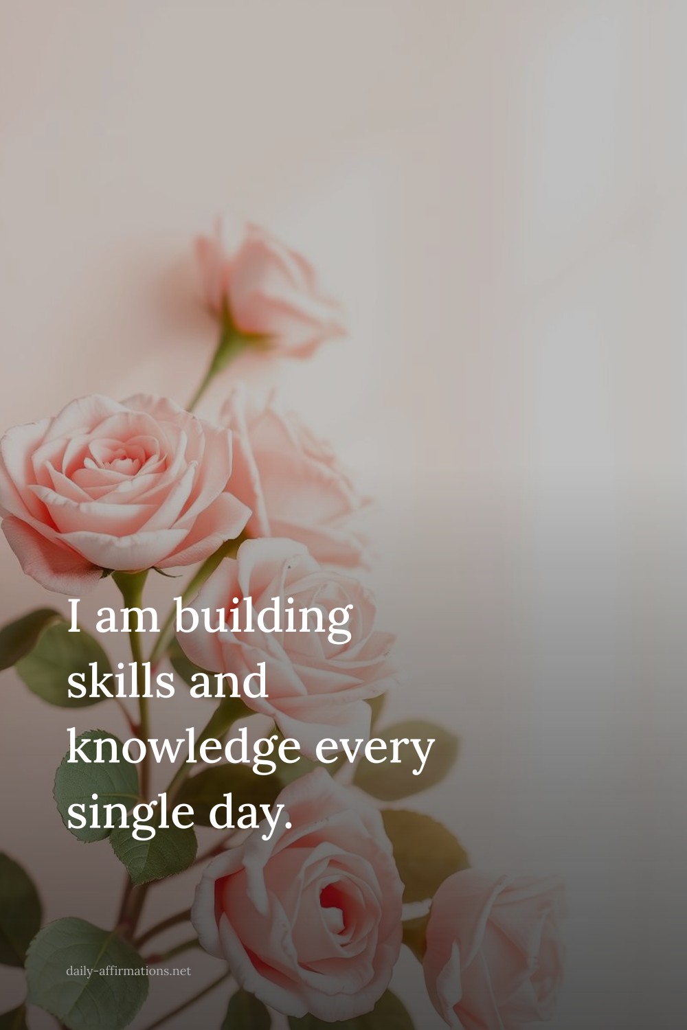 I am building skills and knowledge every single day.